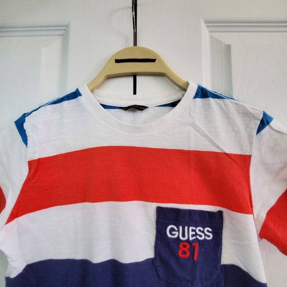 Guess Striped T-Shirt, Boys, Size US 14 - Picture 3 of 6